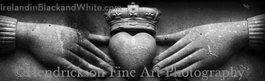 Claddagh photo by Ireland in black and white